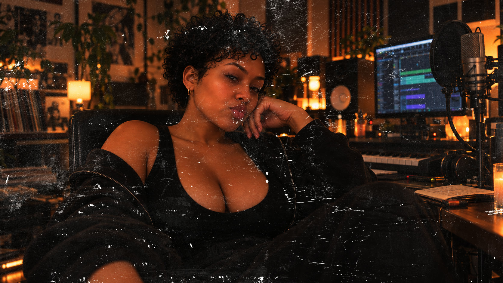 Elne Reel en studio nocturne